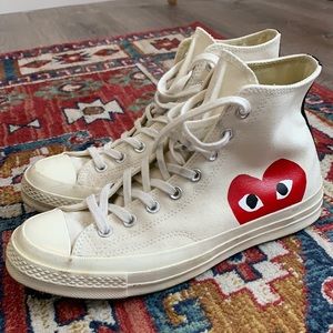 Men’s 8.5 comme des garcons converse sneakers